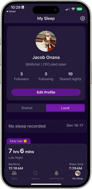 Sleep tracking interface